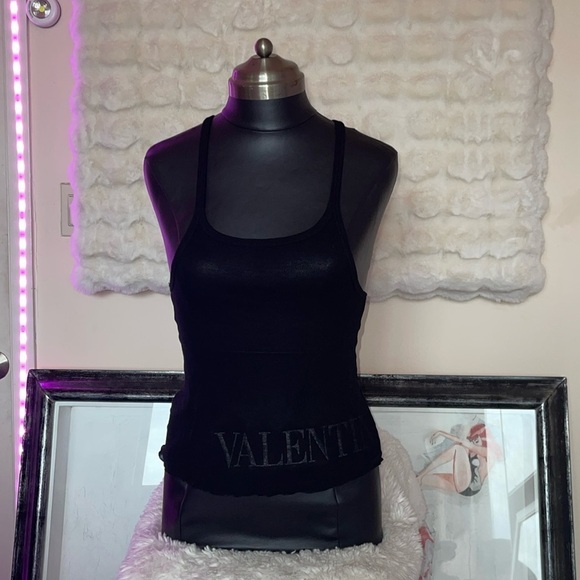 Thin cotton Zara tank top black with spaghetti straps perfect condition thin top - Picture 3 of 8